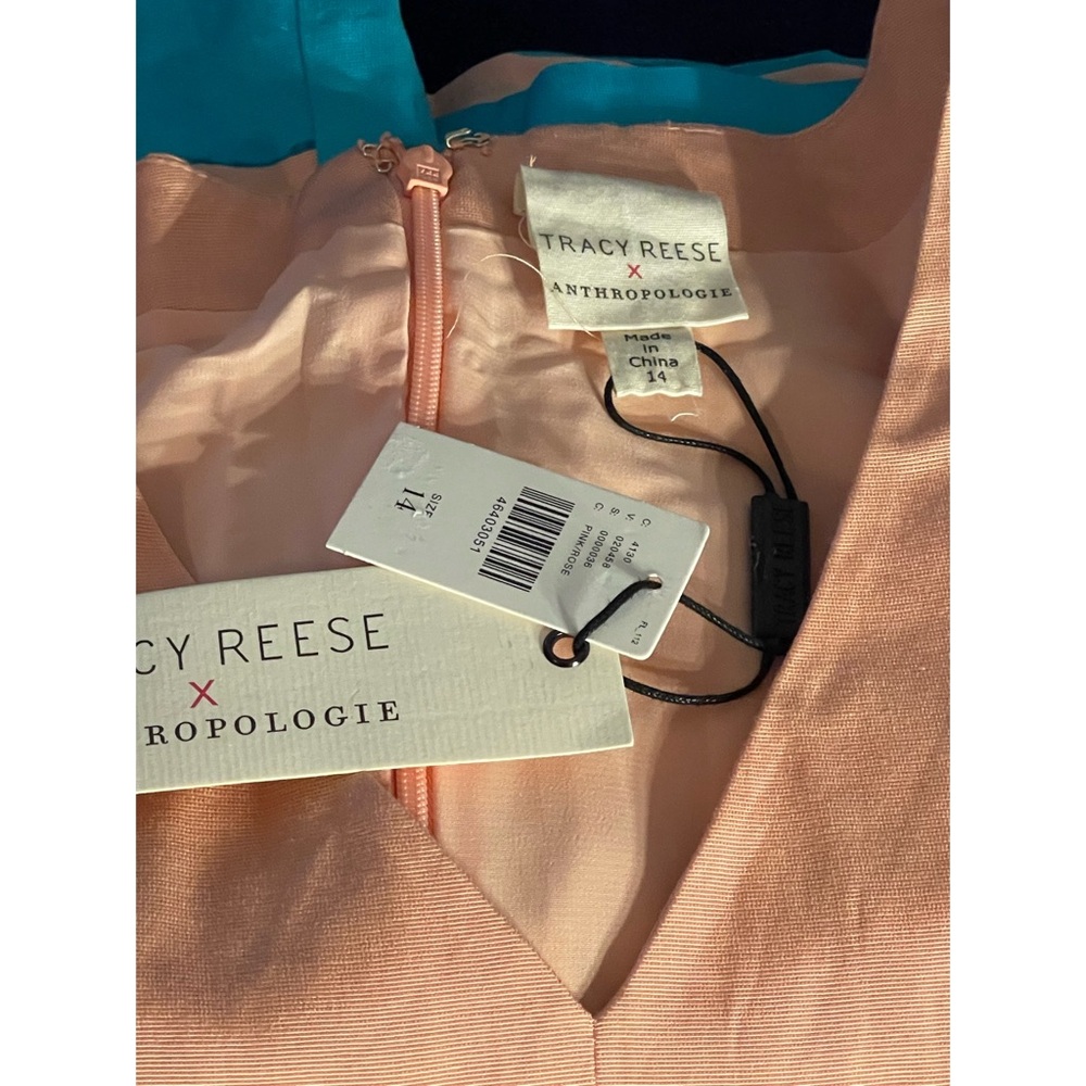 Anthropologie x Tracy Reese Painterly Watercolor Dress V-Neck NWT SZ 14 (L) - Picture 5 of 11